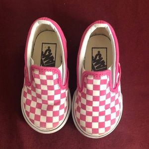 Girls Vans - Pink Checkered